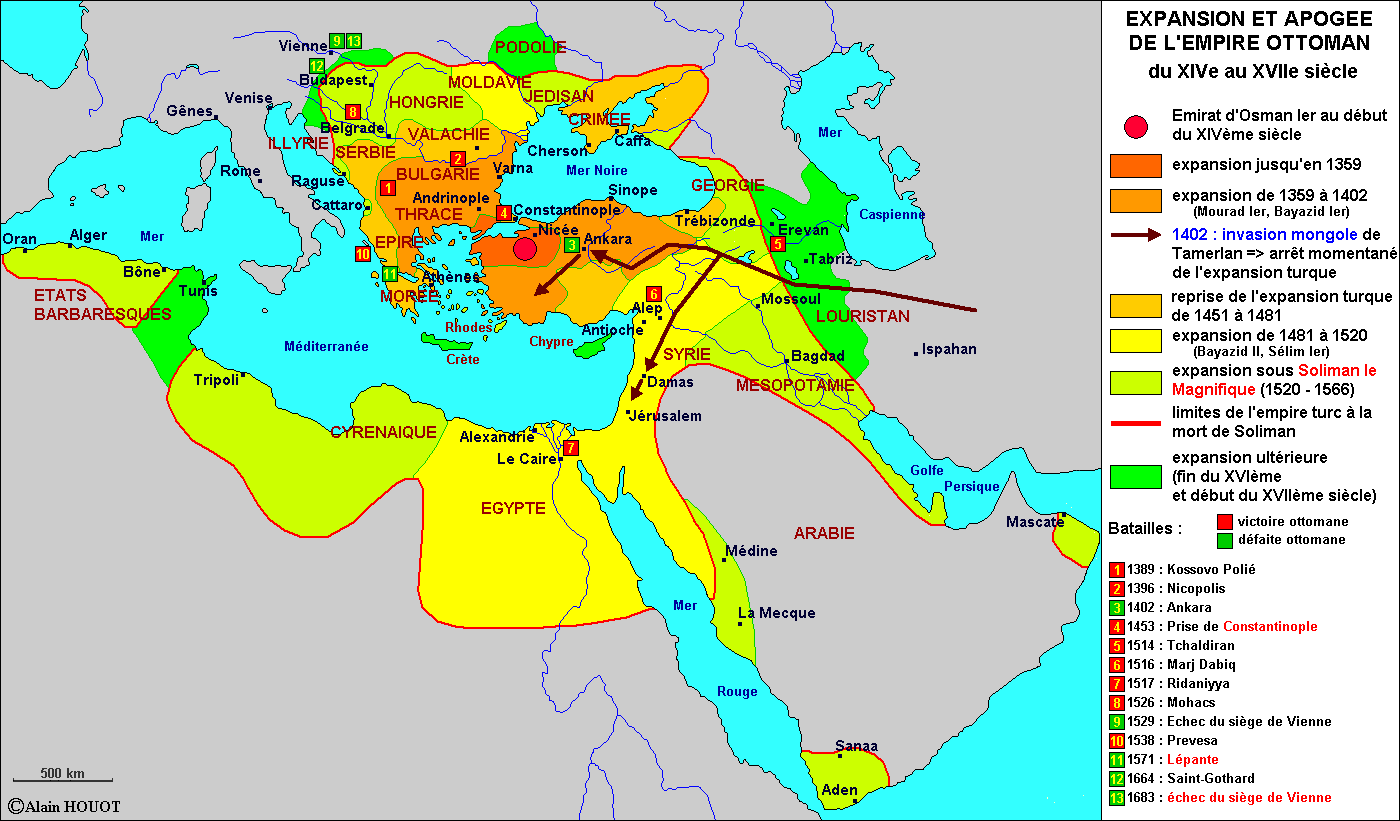 Expansion et apogée de l\'Empire ottoman au XIV-XVII siècles